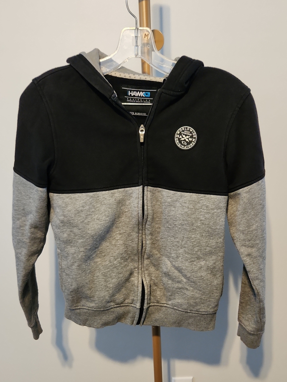 Tony Hawk Kids Black & Gray Two-Tone Zip Hoodie